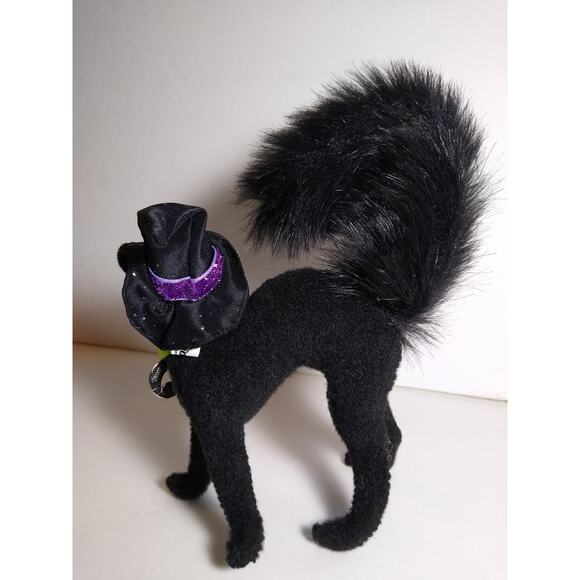 Annalee Black Cat Artist Doll Halloween 2009 Felt Plush Witch Hat - Picture 3 of 4